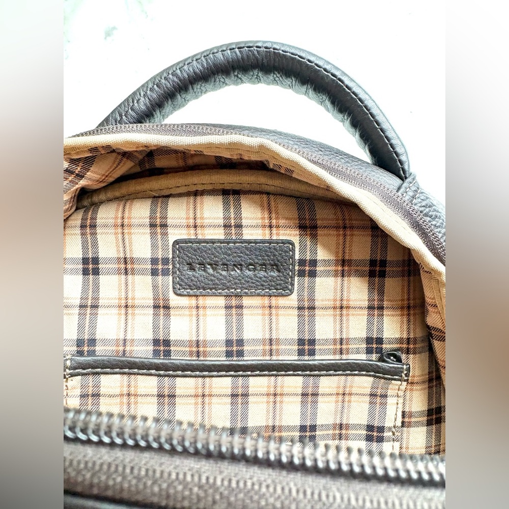 Levenger Backpack Leather Dark Brown - Picture 3 of 12